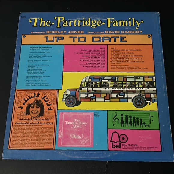 The Partridge Family; Up To Date Vinyl, LP 1971 Bell 6059 - Picture 2 of 4